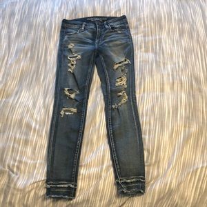 American Eagle destroyed jeggings